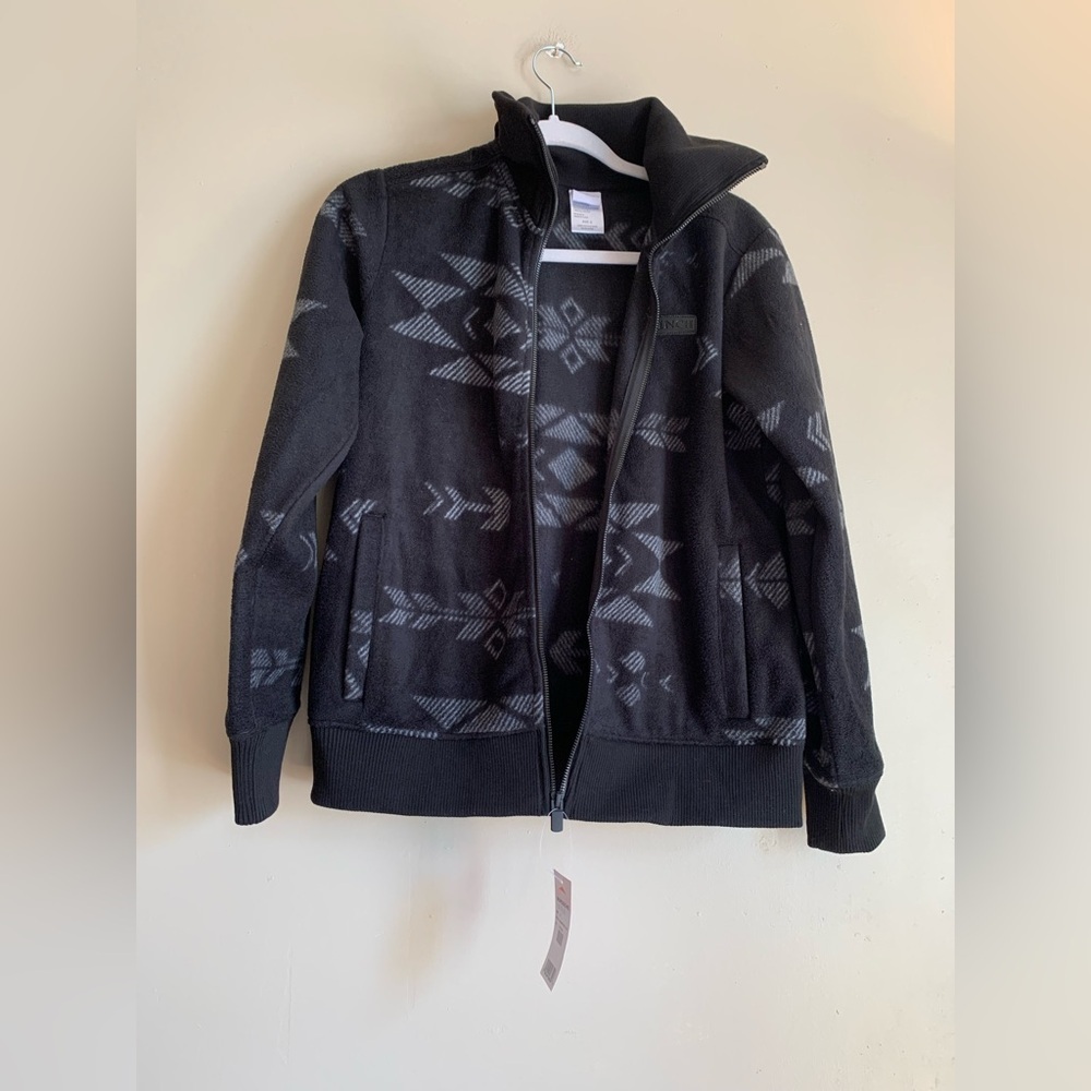 NWT Cinch Womens Size Small Black Aztec Fleece Jacket Coat Outerwear Clothing